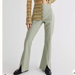Free People Olive Flare Pants